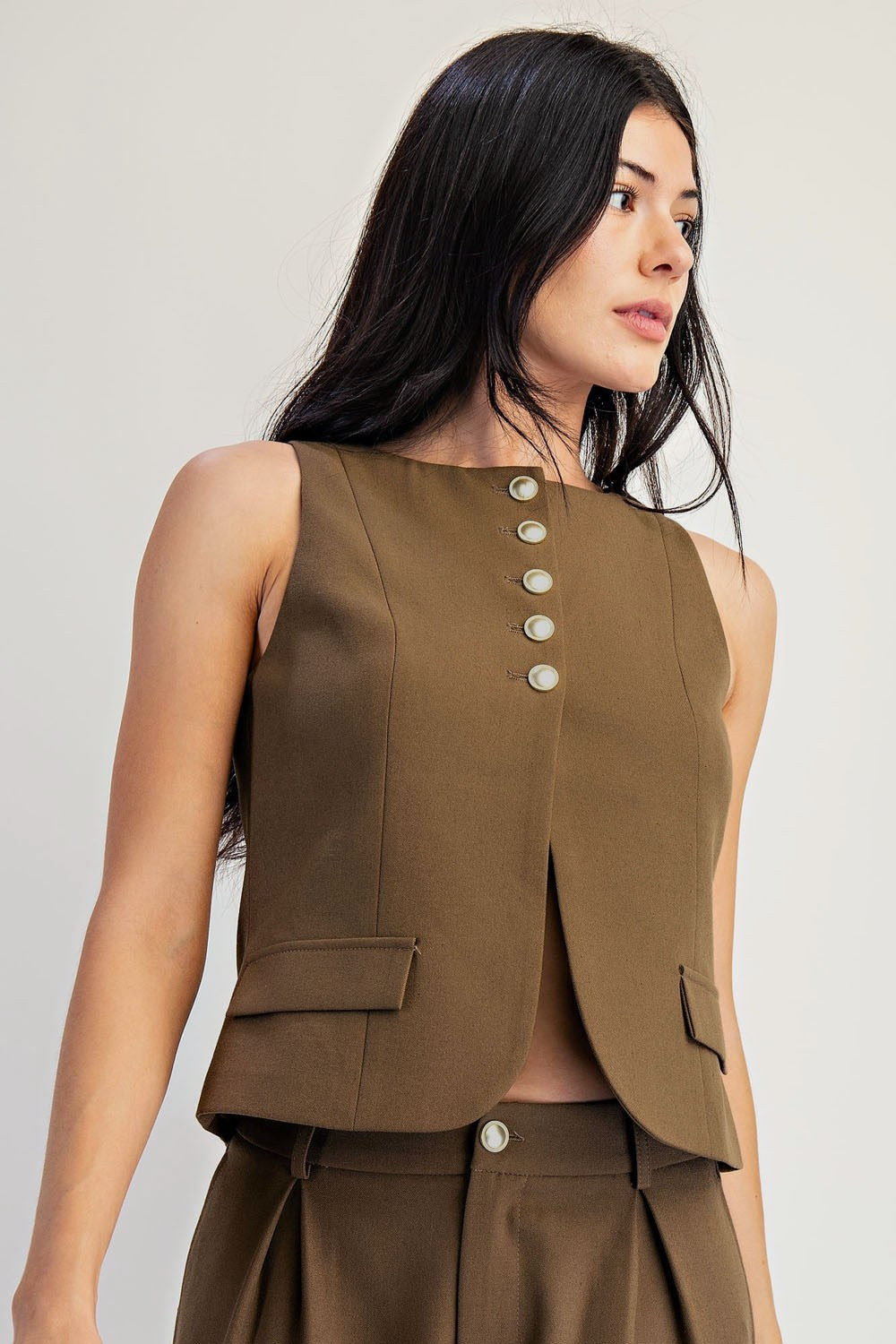 FATIMA OLIVE TOP