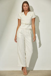 CRISTAL CREAM PANTS
