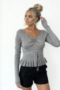 KENNEDY GREY TOP